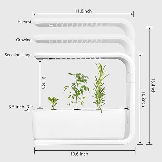 TerraSol 3-Pod Smart Indoor Garden Hydroponic Growing System with LED Grow Light – Countertop Herb Garden Kit for Kitchen – Automatic Water Circulation Indoor Planter for Herbs, Vegetables & Flowers