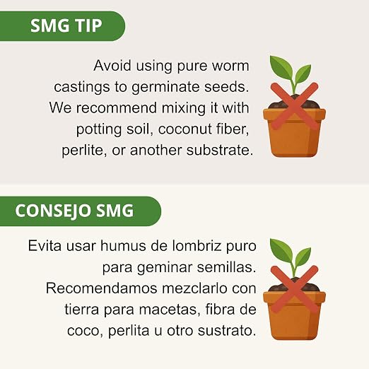 SMG Organic Worm Castings 3 lbs – 100% Pure Earthworm Compost, Nutrient-Rich Organic Soil Amendment for Indoor Plants, Vegetables, Flowers & Garden Use