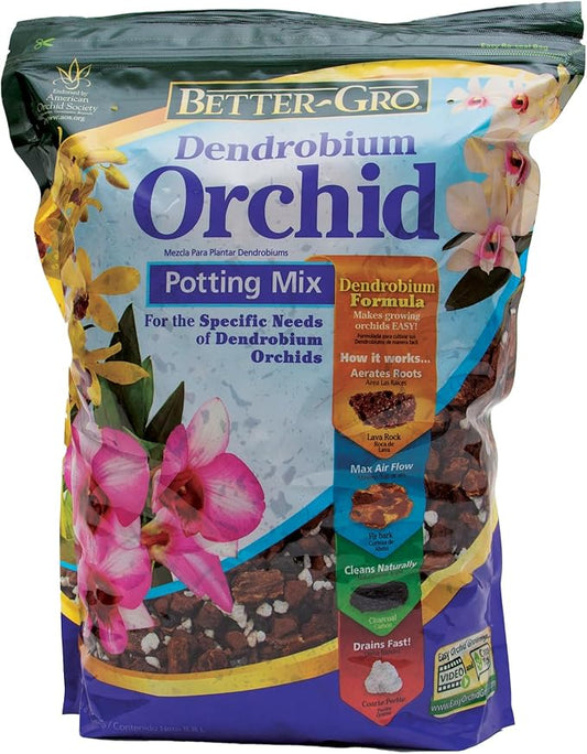 Sun Bulb 50240 Better Gro Dendrobium Mix, 8 Quart, Natural|Browns