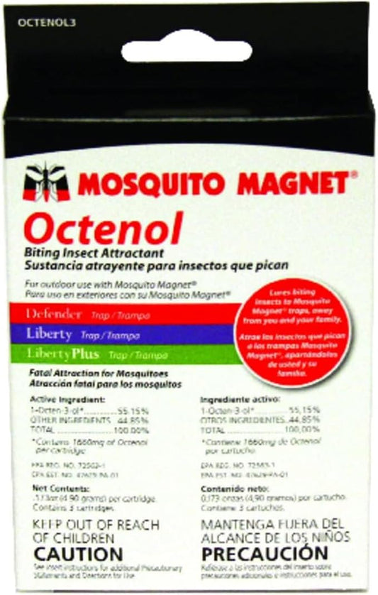 Mosquito Magnet Octenol Biting Insect Attractant - Attract Mosquitoes to Trap and Increase Insect Catch Rates - OCTENOL3 - 63 Total Days of Protection - 3 Lures
