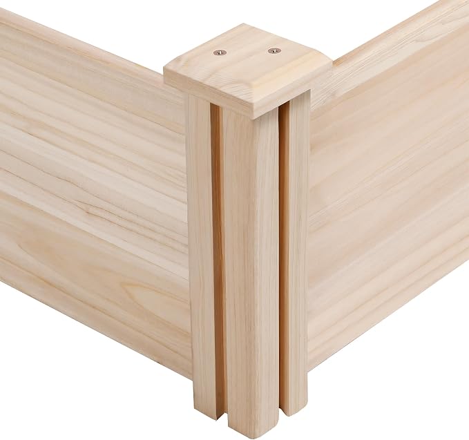 Topeakmart Wooden Elevated Raised Garden Bed Kit Divisible - Garden Planter Boxes for Vegetables Outdoor Outside 95x 25 x 11inches