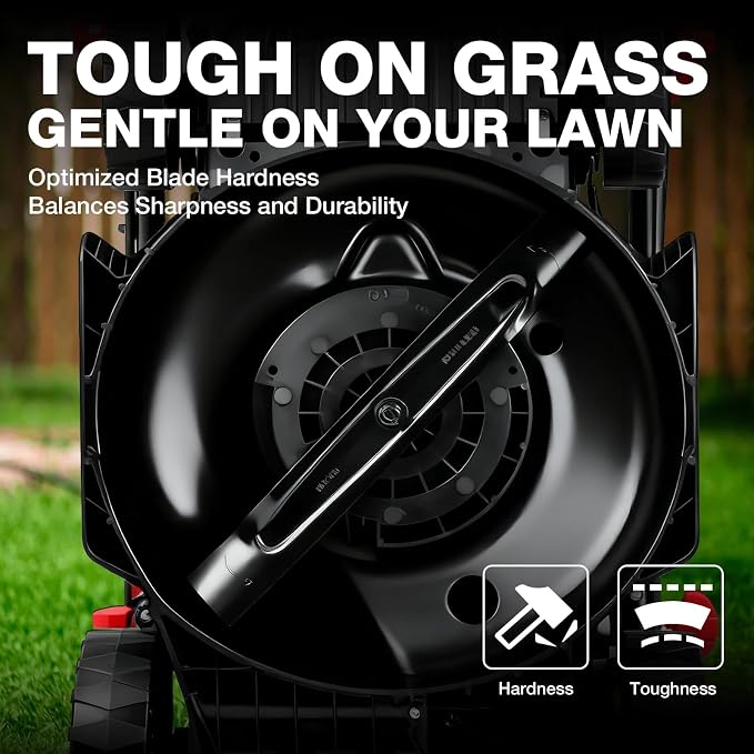 PowerSmart Corded Electric Lawn Mower, 14 Inch, 12.5 Amp, Ergonomic Handle | Large Capacity Grass Catcher, Reliable Motor, 6-Position Height Adjustment, 2-in-1 Mulch & Bag