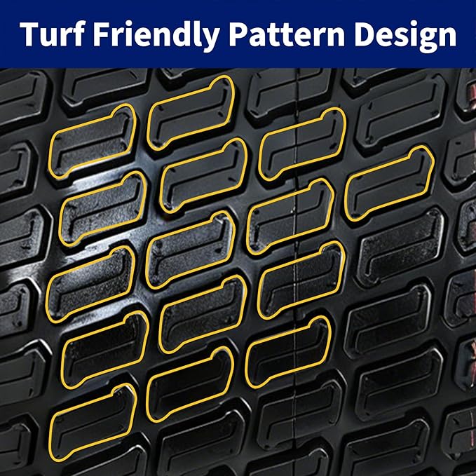 GarveeLife 13x5.00-6 Lawn Mower Tires (Set of 2) - 13x5.00x6 4-Ply Tubeless Garden Tractor Turf Tires, 440 LB Load Capacity, 40 PSI, for Mowers & Yard Carts