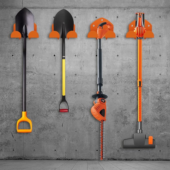 FLEXI RODS Garage Storage Garage Organizer Trimmer Rack Garden Power Tool Hanger for Grass Trimmer, Hedge Trimmer, Garages Wall, Garag Trimmer, Garden Tools, 3 Pack