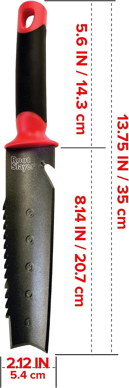 Root Slayer 17211 Soil Knife with Holster, Red