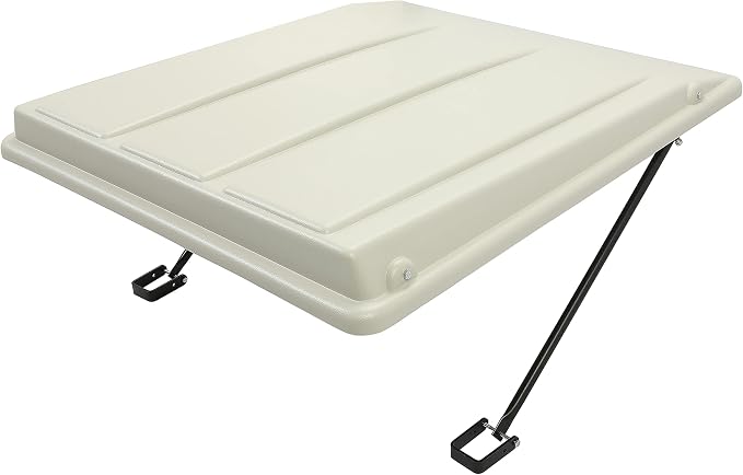 ECOTRIC Lawn Tractor Sun Shade, Top Canopy Compatible with John Deere Tractors with ROPS, White Sun Shade W/Mounting Brackets, Reduce Heat and Glare with This Umbrella Canopy
