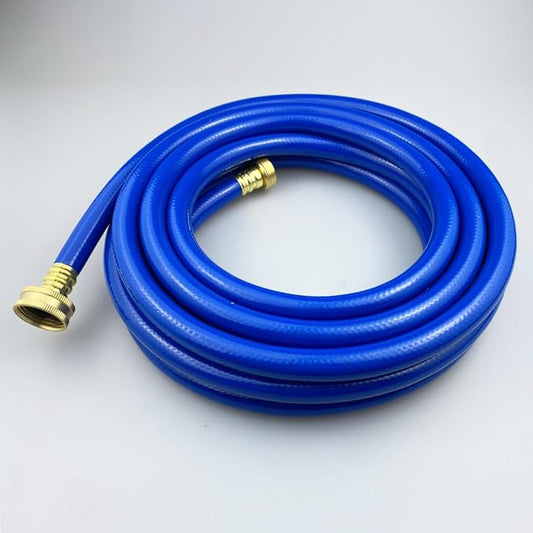 Darnassus PVC Garden Hose 1/2 Inch Green Heavy Duty Water Hose with Solid Brass Fittings,No Leaking, Flexible,for outdoors,Lawns,Patio (20 FT, Blue, Brass Fittings)