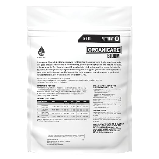 Botanicare Organicare Bloom - Organic and Natural Granular Fertilizer for the Flowering Stage, 5 lbs.