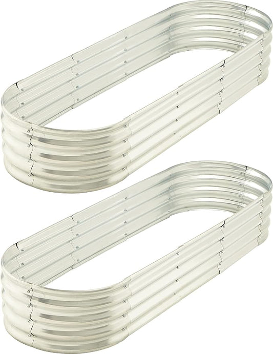 6 ft x 2 ft Raised Garden Bed Metal Elevated Planter for Vegetable Flower Herb (2pk)