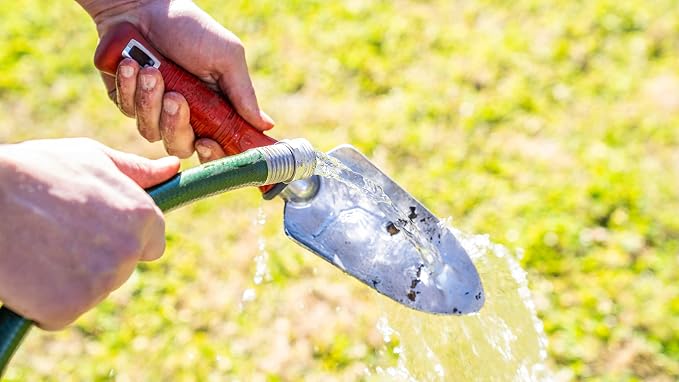Garden Weasel 2-in-1 Rotary Cultivator + 3-Piece Hand Tools Combo Set