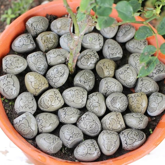 20Pcs Mini Resin Stone Buddha Statues - Garden & Fish Tank Decor, Zen Buddhist Ornaments for Bonsai, Pathways, Terrace Relief Sculptures