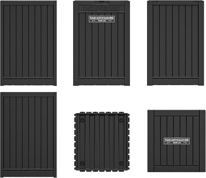 LHBGO Package Delivery Box for Outside, 48 Gallon Storage with Lockable Secure, Large Double Wall Resin Outdoor Package Delivery Waterproof Deck