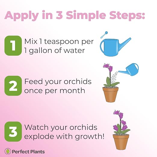 Perfect Plants Liquid Orchid Fertilizer 8oz. | Plant Food for All Epiphytic Varieties | Encourages Repeating Colorful Booms