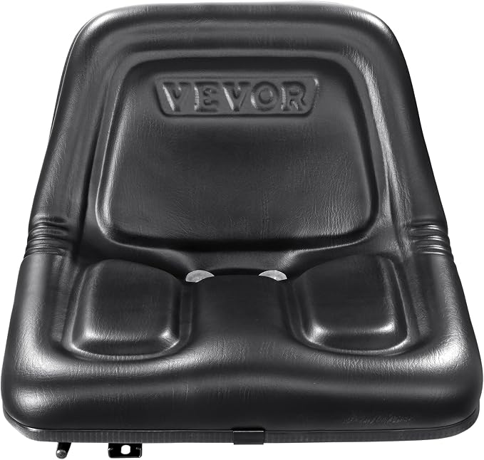VEVOR Universal Tracor Seat, Lawn Mower Seat with Micro Switch and Drainage Holes, 6.3-11.8 inch Extended Slot Tractor Seat for Tractor Loader Excavator