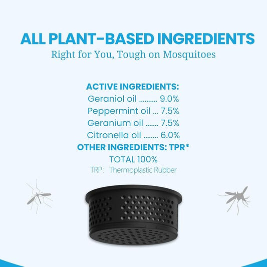 Virine Mosquito Repeller 2 Pack, Portable Mosquito Repellent Devices with 4 Refills, Fan-Powered Diffusion Mosquito Deterrent for Patio, Camping and Outdoor Use, USB-C Charging, Adapter Not Included
