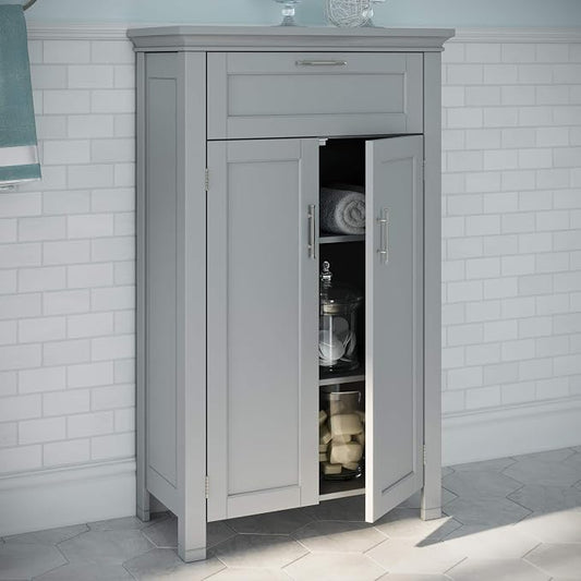 RiverRidge Somerset Two-Door Floor Cabinet, Gray