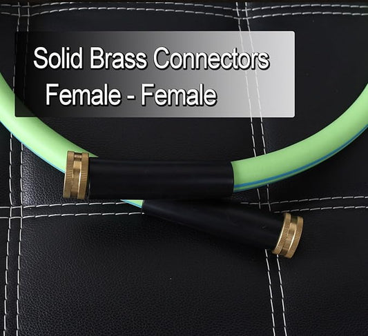 Atlantic Female to Female Heavy Duty Garden Hose 5 ft x 5/8 Inch Green Water Hose Short Connection Leader Hose (5ft) | Perfect for Hose Reels & Dehumidifiers – with Solid Brass Connectors