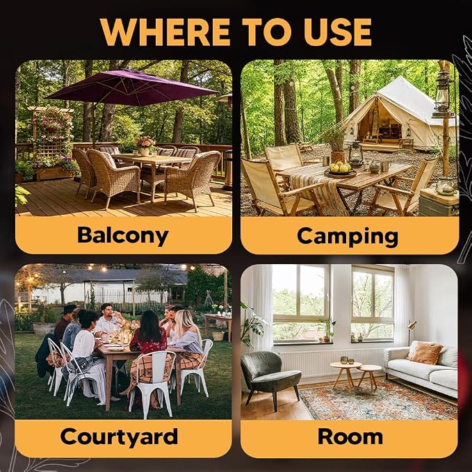 Mosquito Repellent Outdoor Patio, Mosquitoes Repellent Indoor, Keep Mosquito Away, Covers 120 sq ft of Space,Safe for People and Pets, Perfect for Patio,Bedroom,Garden,Camping-12P
