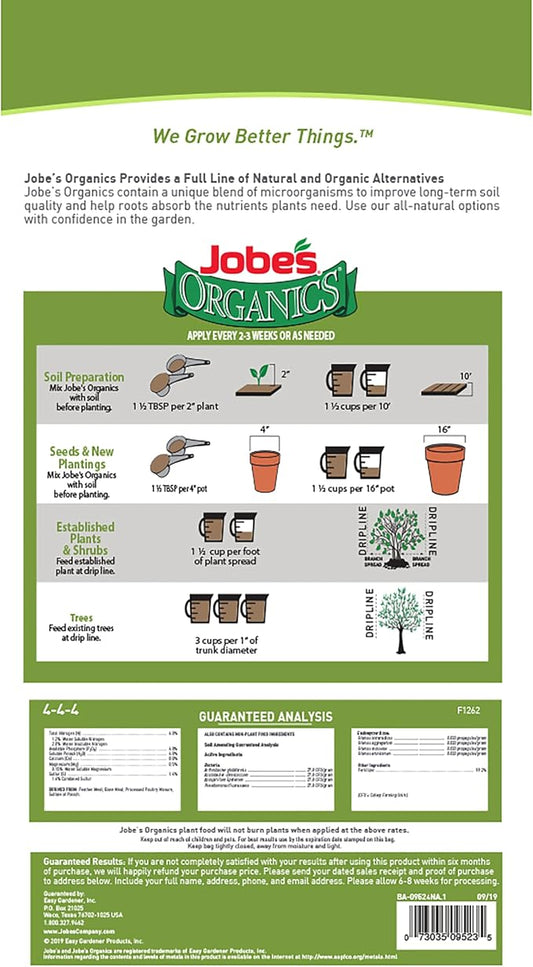 Jobeโs Organics Granular All Purpose Fertilizer, Easy Plant Care Fertilizer for Vegetables, Flowers, Shrubs, Trees, and Plants, 16 lbs Bag