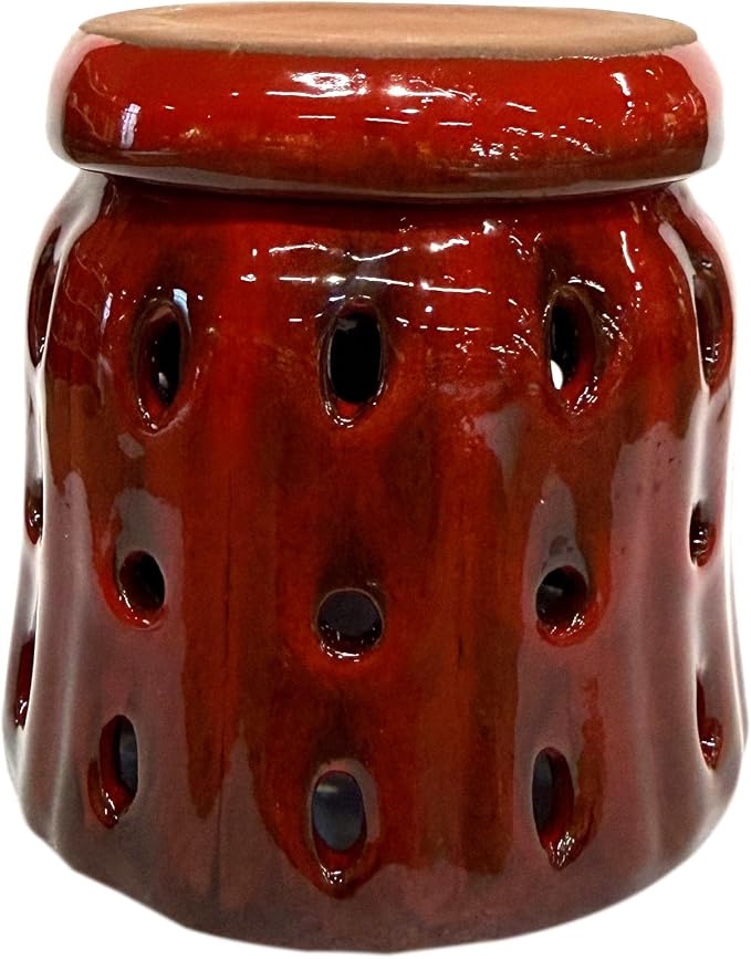 Orchid Pots 4.9Inch Ceramic Orchid Pots with Holes Set of 2 (Red)