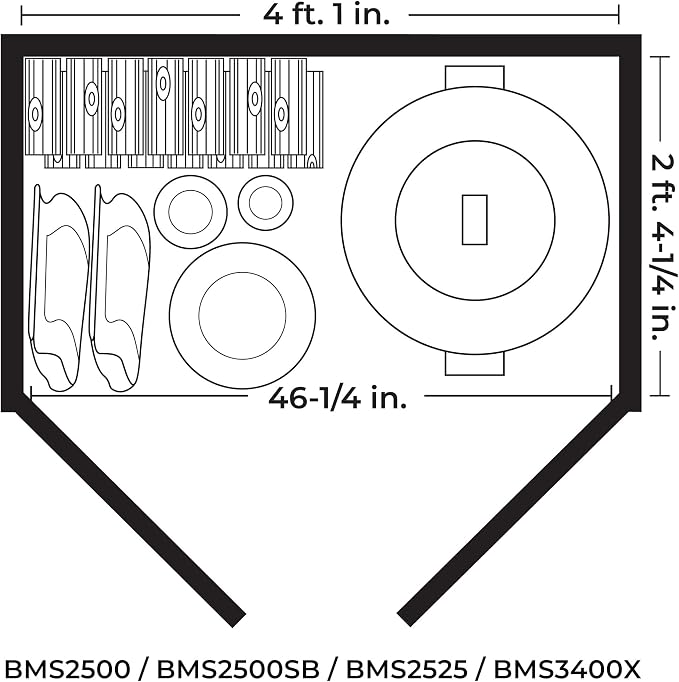 Suncast 4 Pack 34 Cu Ft Capacity Horizontal Outdoor Storage Shed for Garbage Cans, Garden Accessories, Backyard, and Patio Use, Vanilla
