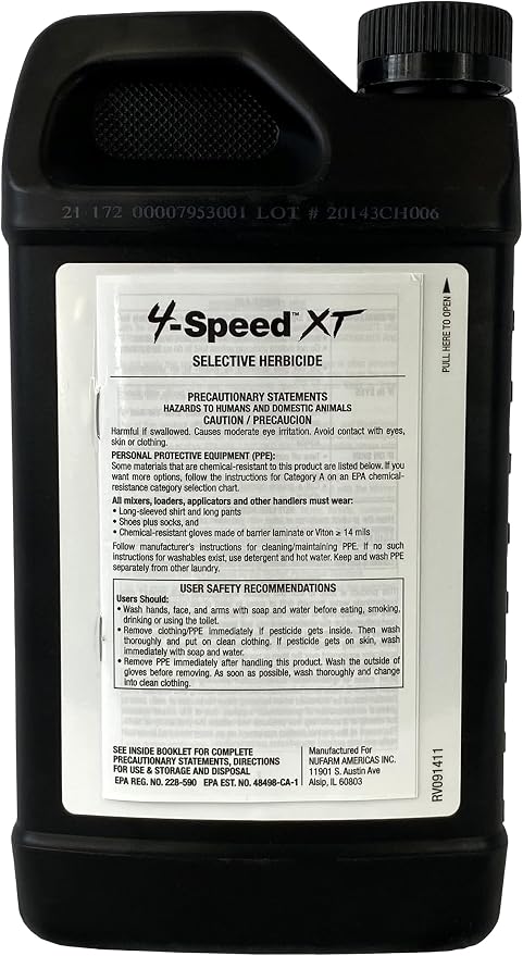 Nufarm 4-Speed XT Herbicide, Superior Broadleaf Weed Control, 32 oz