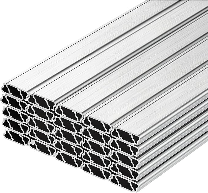 VEVOR Greenhouse Spring Wire and Lock Channel, 50 Packs 6.56 ft PVC-Coated Wiggle Wire & Aluminum Alloy Channel Bundle Kit with Included Screws, 0.05 in Thickened, Poly Film & Shade Cloth Attachments