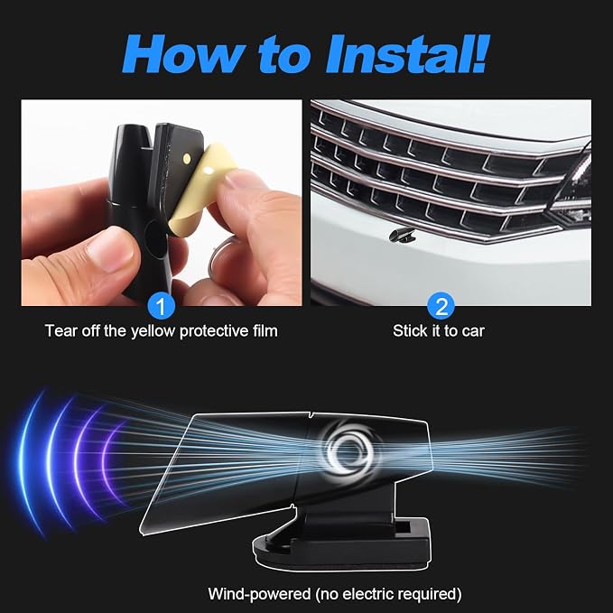 4pcs Deer Warning Whistles Device for Cars, Anti-Deer-Ultrasonic-Whistles for Vehicles Bumper Grill, Save Deer Animal Horns Alerts Deterrent Device Invisible Protector for Auto SUV Truck Motorcycles
