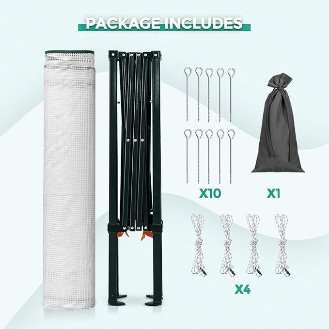 EAGLE PEAK 6x4 Portable Walk in Greenhouse, Pop Up Indoor Outdoor Greenhouse, Green House Kit with Zippered Roll-Up Doors and Windows, PE Cover, Clear/White
