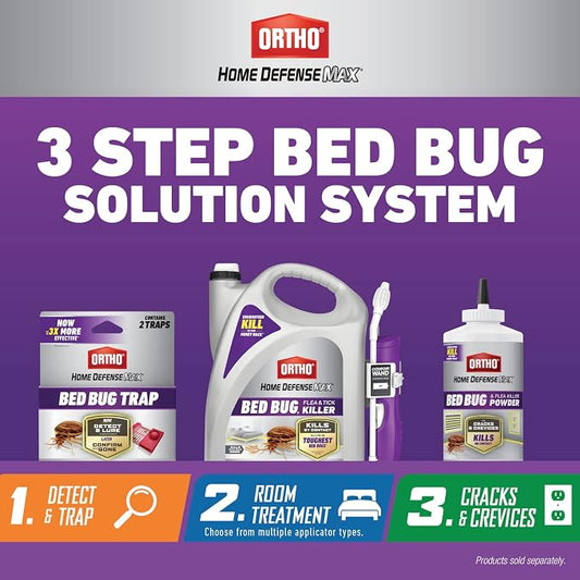 Ortho Home Defense Max Bed Bug, Flea & Tick Killer, 1 gal. (2-Pack) | Also Kills Bed Bug Eggs, Ready-to-Use, Indoor Pest Control Spray