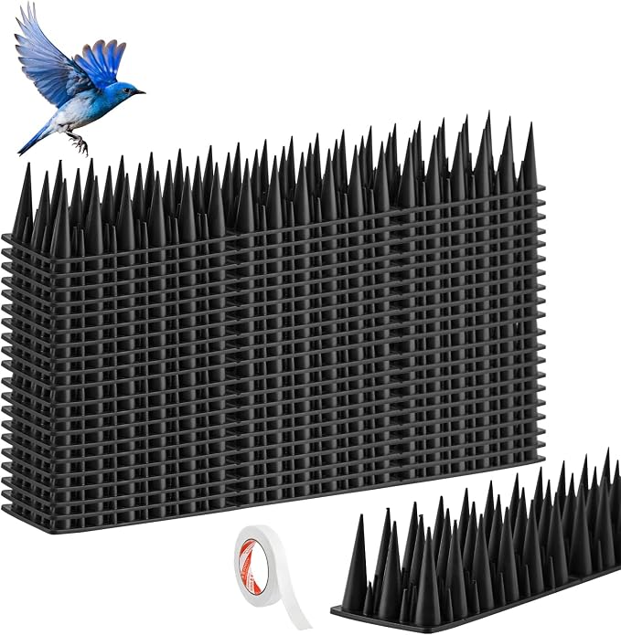 Bird Spikes, 20 Pack Pigeon for Small Birds Raccoon Cats Defender for Outside to Keep Squirrel Away for Railing and Roof