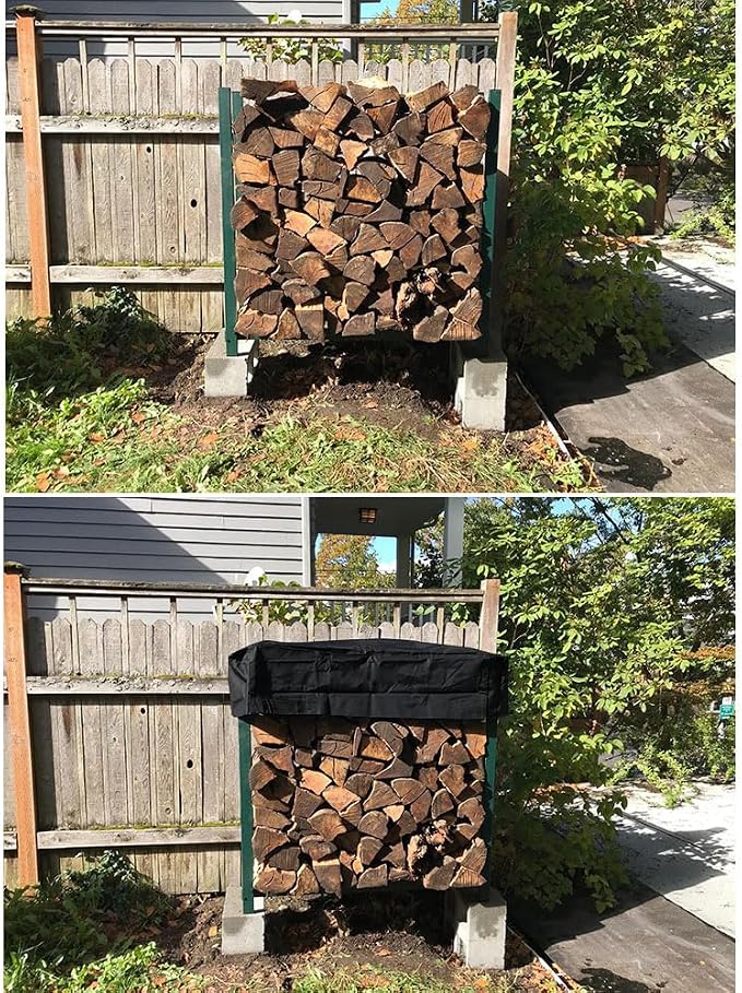 Firewood Rack Top Cover Waterproof Replacement for 5 Foot | Firewood Log Heavy Duty Storage Log Rack Covers (Not The Full Cover)