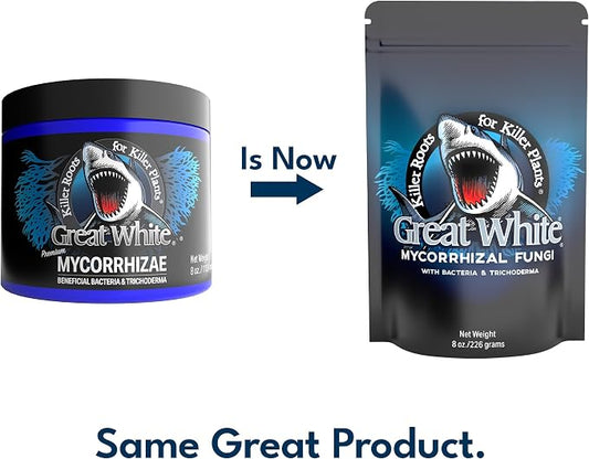 Great White Mycorrhizal Fungi, Beneficial Bacteria for Plant Growth, Root Stimulator, Concentrated 3-in-1 Formula by Plant Success (8 oz)