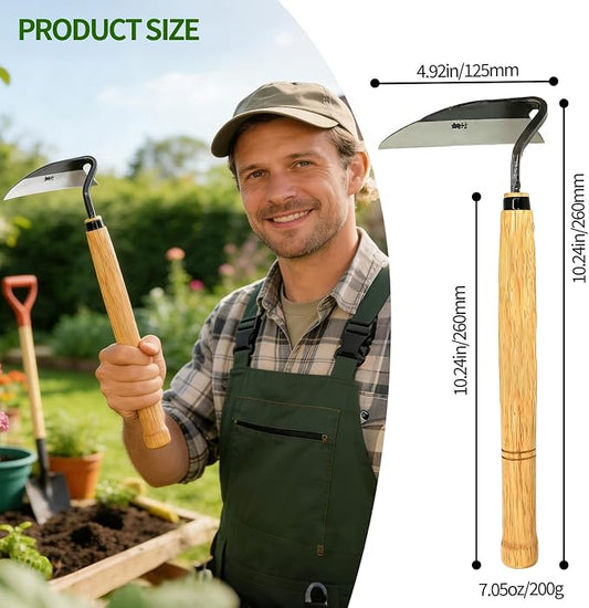 Kana Hoe 217 Japanese Garden Hand Hoe Sickle, Weeding Sickle (Hand Hoe)