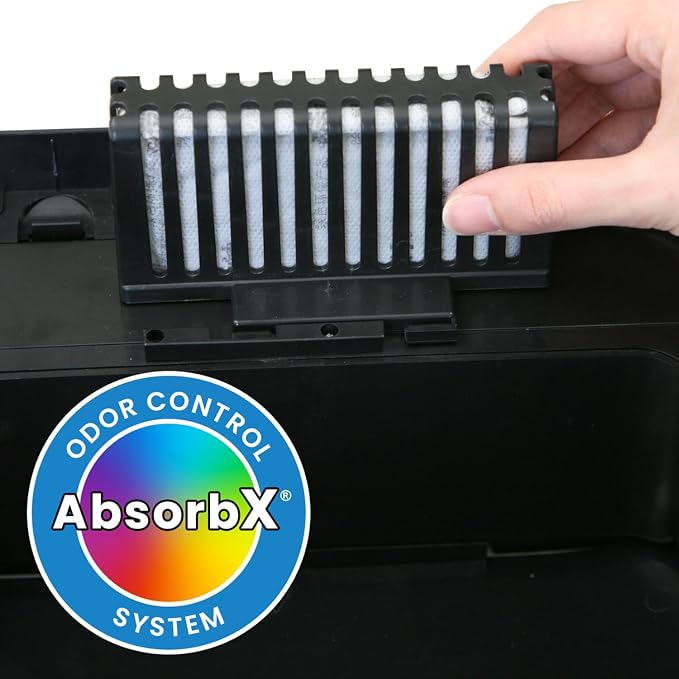 iTouchless Official Trash Can Deodorizer AbsorbX 3-Pack All Natural Activated Charcoal Odor Absorber Stops Garbage Smells Air Freshener Compost Bin Filter for 8 Gal & Bigger Trashcans with Compartment