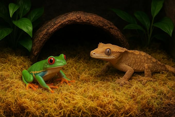 Galápagos (05203) 5-Star Golden Sphagnum Moss | Long-Fiber Snake Bedding, Reptile Substrate & Terrarium Moss for Frogs, Toads, Carnivorous Plants, Leopard Geckos, Snakes, and Amphibians, 1/3 Pound