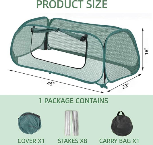 1Pack Raised Garden Bed Covers, Pop Up Mesh Plant & Vegetable Cover,30% Sunblock Plant Shade Tent, Outdoor Planter Protection, Sun & Insect Guard