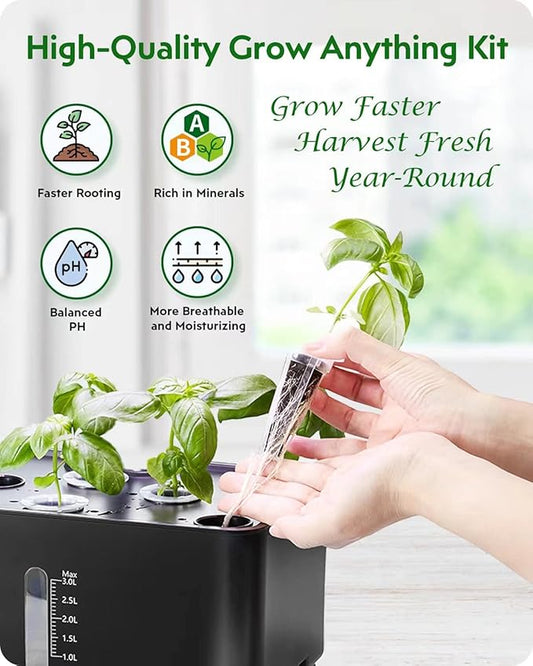 GARDENCUBE 160pcs Hydroponic Pods Kit Grow Anything Kit with 40 Grow Sponges, 40 Grow Baskets, 40 Grow Domes, 40 Pod Labels - Compatible with Hydroponics Supplies from All Brands