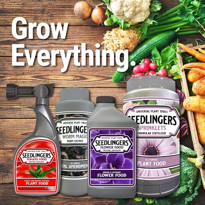 Seedlingers Sprinklets Granular Plant Food - Microbe-Rich Blend for Strong Roots & Better Plant Establishment - Gentle, Non-Burning Formula - Garden Beds & Landscape - 2.5 lb Shaker