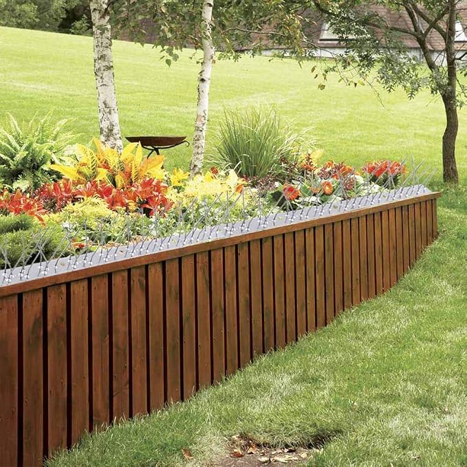 PANGCH Bird Spikes,Stainless Steel Bird Spikes Metal Bird Spikes Fence Spikes Easy to Install - 28 Strips 30.33 Feet Coverage