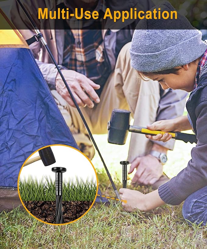 200-Pack 8-inch Plastic Landscape Anchoring Spikes are Designed for use with Paver Edging, Weed barriers, Artificial Turf, and More.