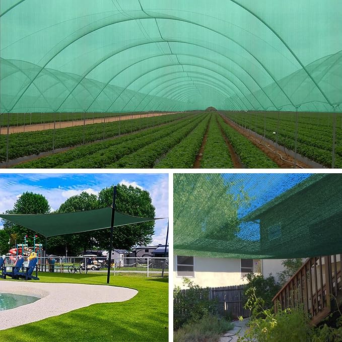 Shade Cloth, 14FT X 20FT 70% Green Outdoor Woven Sun Shade with Grommets, Durable Breathable Netting Shading Antifreezing for Patio, Garden, DIY Home, Plants Cover, Greenhouse, Dog Kennel