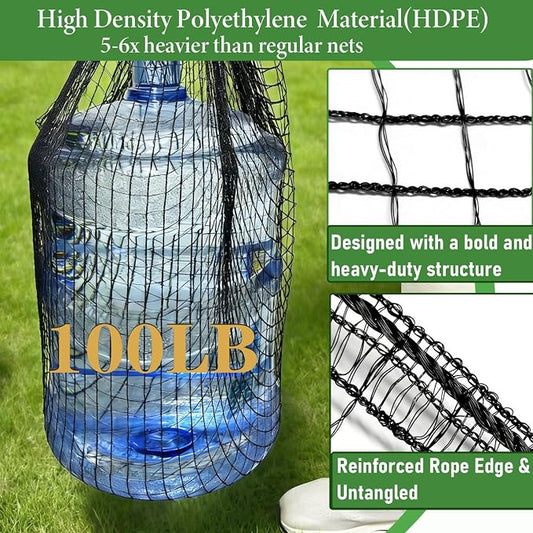 4 x 75ft Deer Fence Netting, Heavy Duty Plastic Mesh Plastic Fence Deer Netting, 55GSM Deer Fence for Garden, Reinforced Edges Anti Bird Netting Mesh for Trees Vegetable Raised Bed(55GSM, 4 x 75ft)
