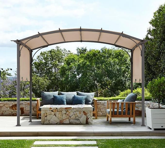 85''x 208'' Universal Replacement Pergola Cover for Pergola L-PG080PST and Other Same Size of Pergolas, (Light Beige)