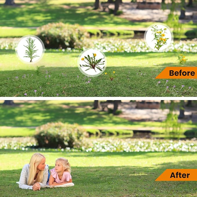Weed Puller Tool, 39"- 47" Heavy Duty Stand Up Weed Puller Adjustable Long Handle, 4-Claw Steel Head, Easy-Eject Mechanism Weed Remover Tool for Garden Lawn, Remove Weeds Without Bending