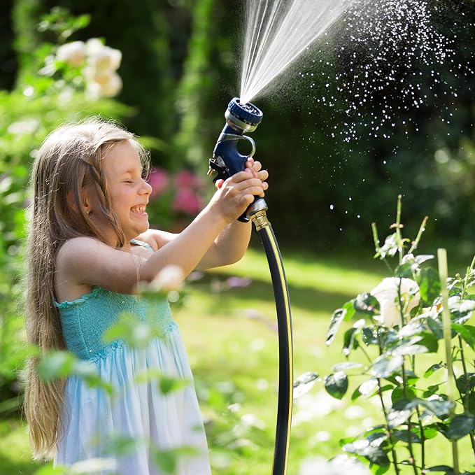 Solution4Patio Short Lead-in Garden Hose 5/8 in. x 3 ft. -Kink Free, No Leaking, Male/Female Fittings -Heavy Duty Durable Flexible Lightweight Water Pipe -Brass Aluminum Ends for Household & Yard Use