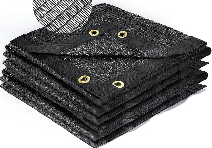 90% Sun Shade Cloth for Patio and Pergola, UV Protection HDPE Shade Net with Reinforced Edges and Grommets, Heat-Resistant Sunshade for Garden, Backyard, Deck, 6X20 FT