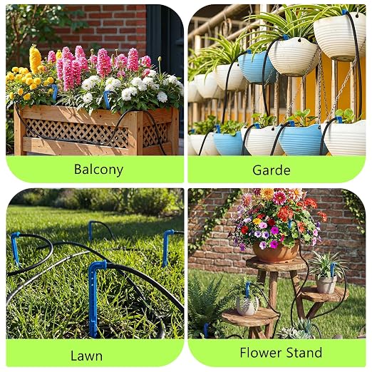 Automatic Plant Waterer Indoor 8W,Self Watering System for 30 Potted Plants, IP54 Waterproof Drip Irrigation System Device Kit,Programmable Water Timer with Smart Humidity Detection
