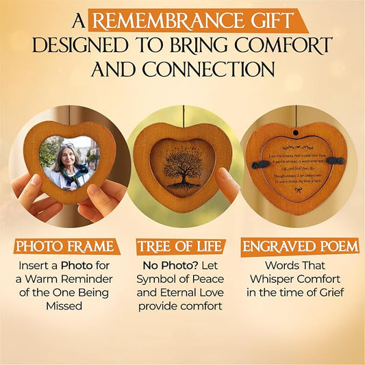 32 Inch Memorial Wind Chimes Outdoor, Wind Chimes for Loss of Loved One, Memorial Gifts for Loss of Mom, Sympathy Gifts for Mother, Father, Brother, Sister