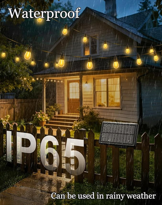 65ft-Solar-Powered-Lights-Outdoor-Waterproof-String Lights-Outside-Patio-Yard-Garden-Fence-Backyard-Deck-Porch-Balcony-Patios-Camping-Battery-Operated-LED-Fairy-Strip-Lighting-Hanging-Edison-Bulbs-S14